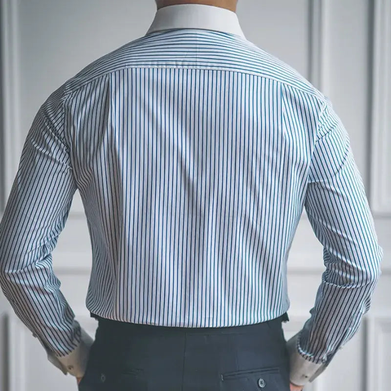 Camisa Social Listrada Masculina