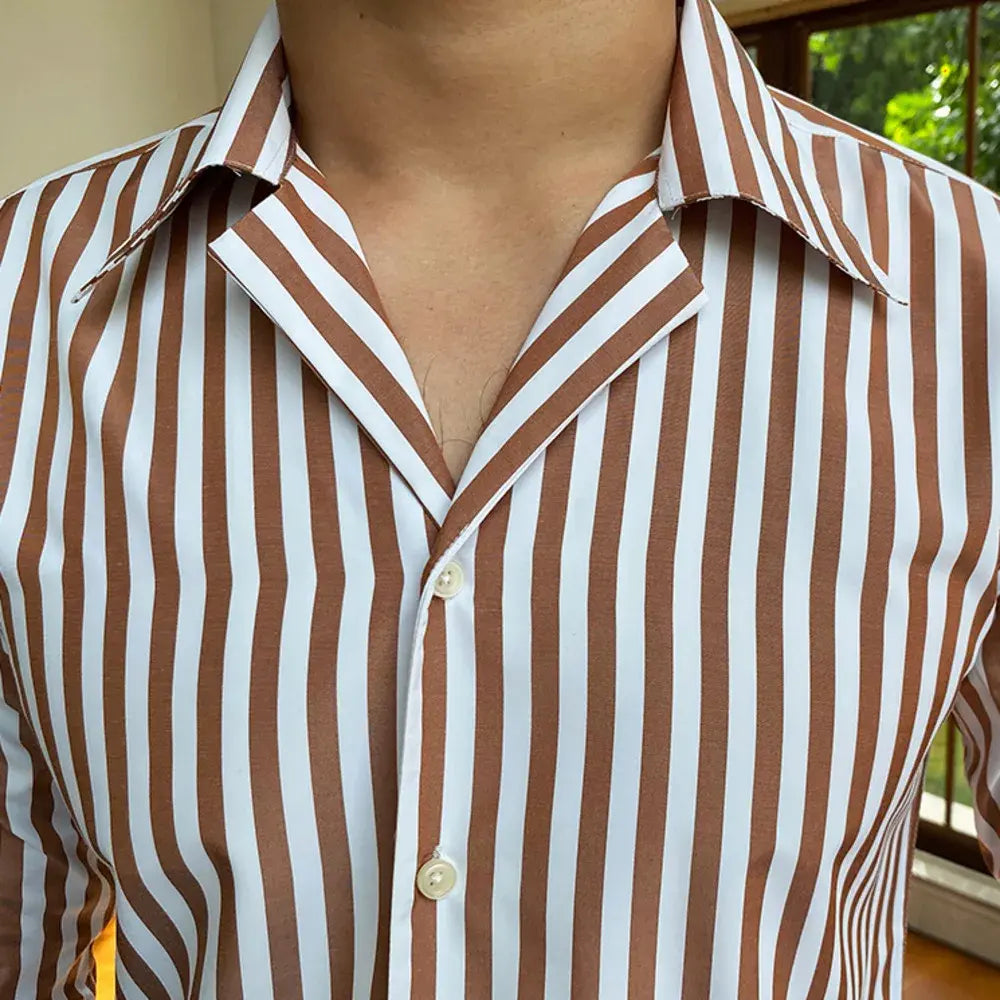 Camisa Social Masculina Listrada