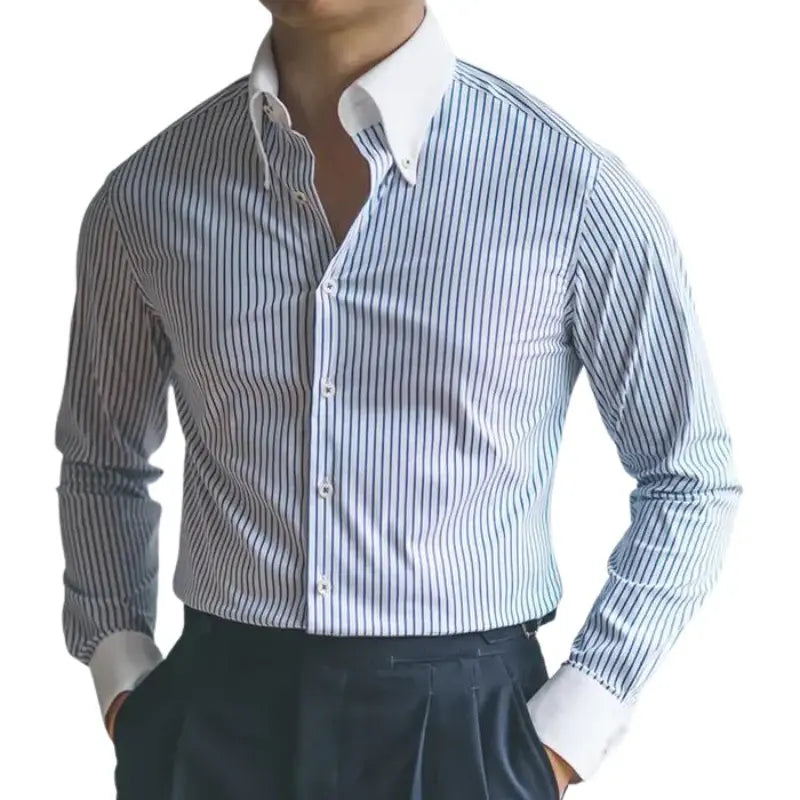 Camisa Social Listrada Masculina